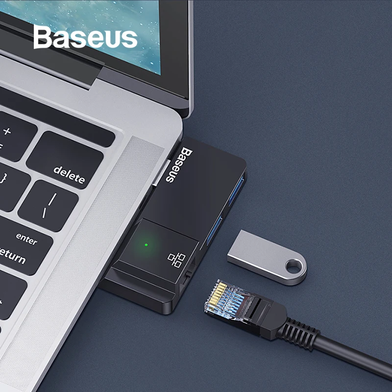 Baseus USB C док-станция USB 3,0 к USB 3,0 HDMI RJ45 док-станции для microsoft поверхности Go Pro Hero 4/5/6 usb-хаб Мульти USB разветвитель