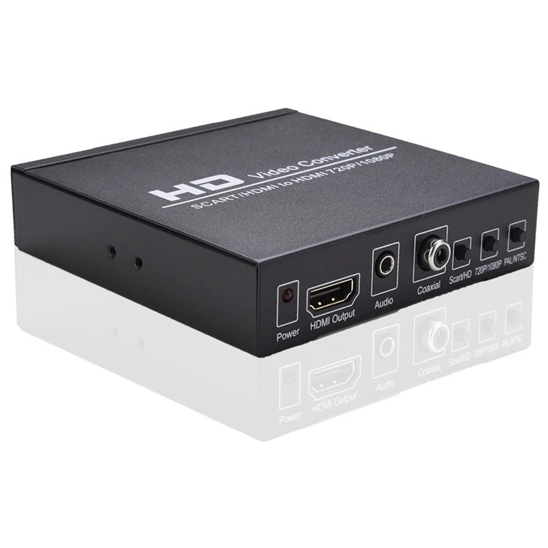 RISE Scart And HD To HDMI Compatible Converter, Support Coaxial Stereo