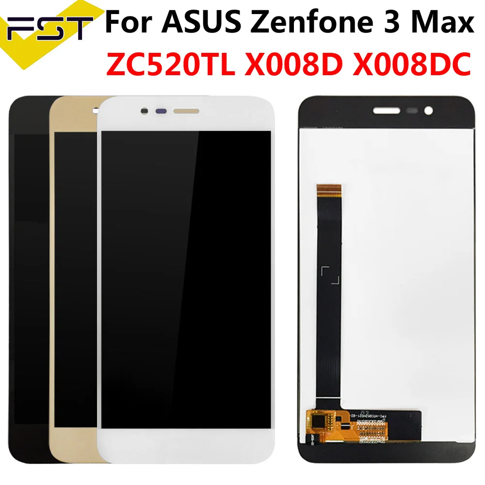 

5.2''For ASUS Zenfone 3 MAX ZC520TL X008D X008DC X008DA X00KD LCD Display With Touch Screen Digitizer Assembly Spare Parts+Tools