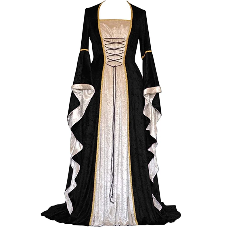 Средневековый костюм эпохи Возрождения вельветовое длинное платье готическое викторианское платье косплей