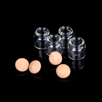 

Kawaii 4Pcs 1/12 Scale Dollhouse Miniature Kitchen Candy Bar Food Jar Decoration