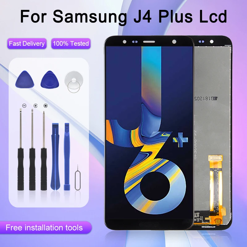 J415 дисплей для Samsung Galaxy J6 Plus ЖК-экран J610 сенсорная панель стекло дигитайзер в