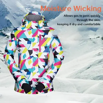 

Womne Winter Ski Suit 3D Surround Temperature Lock Padding Warm Jacket Coat Windproof Moisture-proof Sownboard Clothing 2020