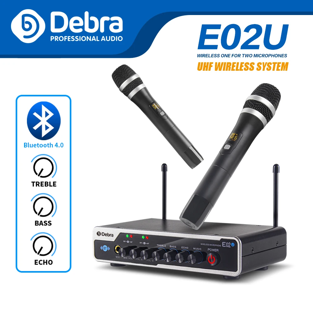 Debar E02U professional wireless microphone system