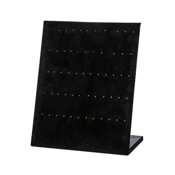 

Ring Jewellery Necklace Stand Bedroom Studs Holder Durable Desktop Velvet Display Hanger Composite Board Earring Organiser Home