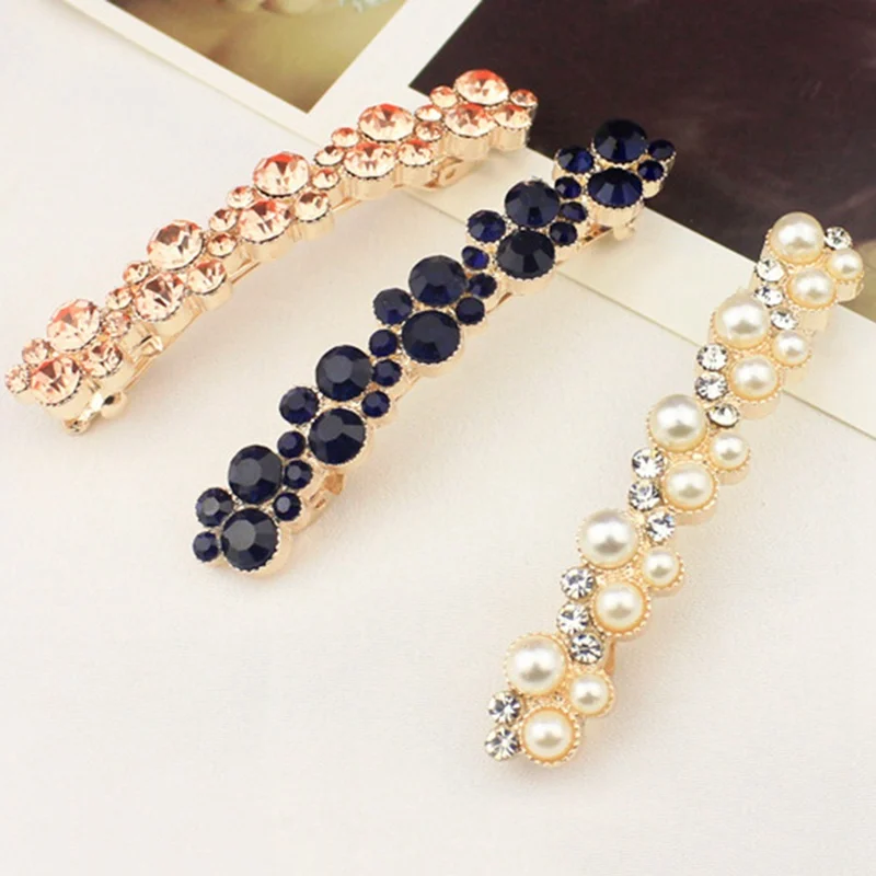 1 шт. модное с кристаллами, Стразами Шпильки с жемчугом для девочек barrettes заколка для волос зажим ювелирные изделия Инструменты для укладки женские аксессуары для волос