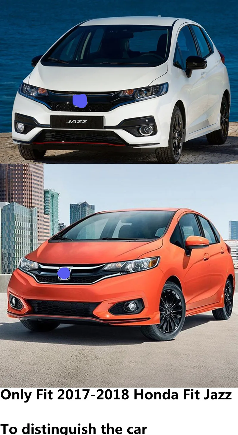 CEYUSOT для Honda Fit Jazz переднего бампера гоночные грили декоративные бампер углеродная волокнистая решетка сетка крышка аксессуары GK5