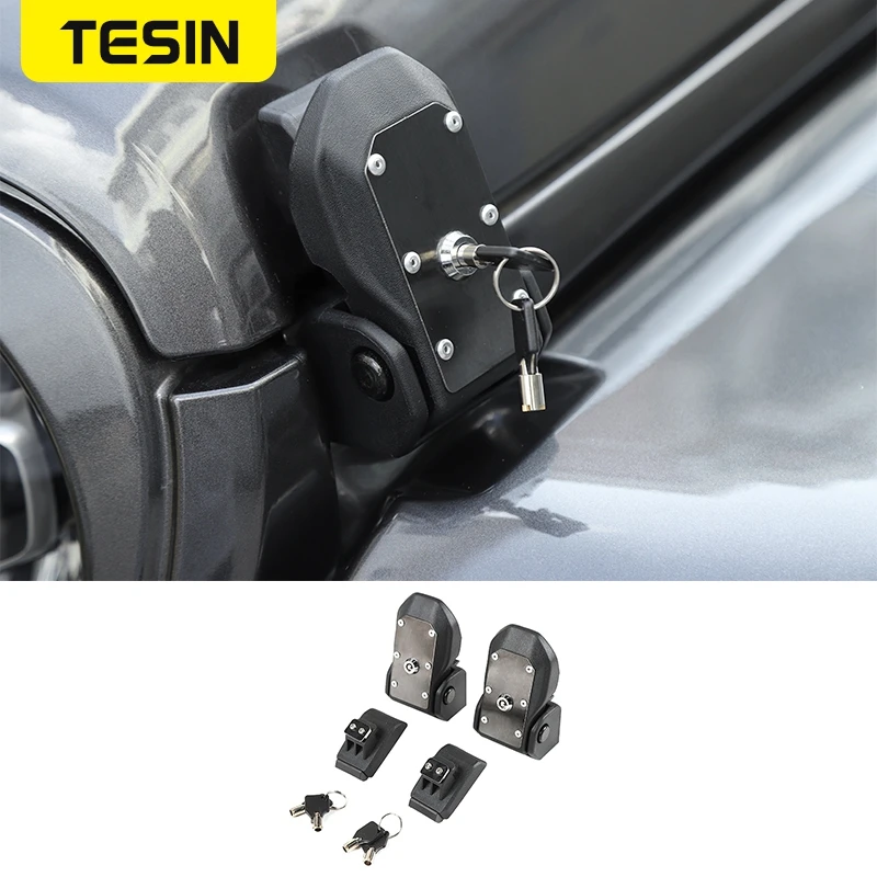 

Locks Hood For Jeep Gladiator JT Car Engine Hood Latch Catch With Key Lock for Jeep Wrangler JL JT 2018+Car Exterior Accessories