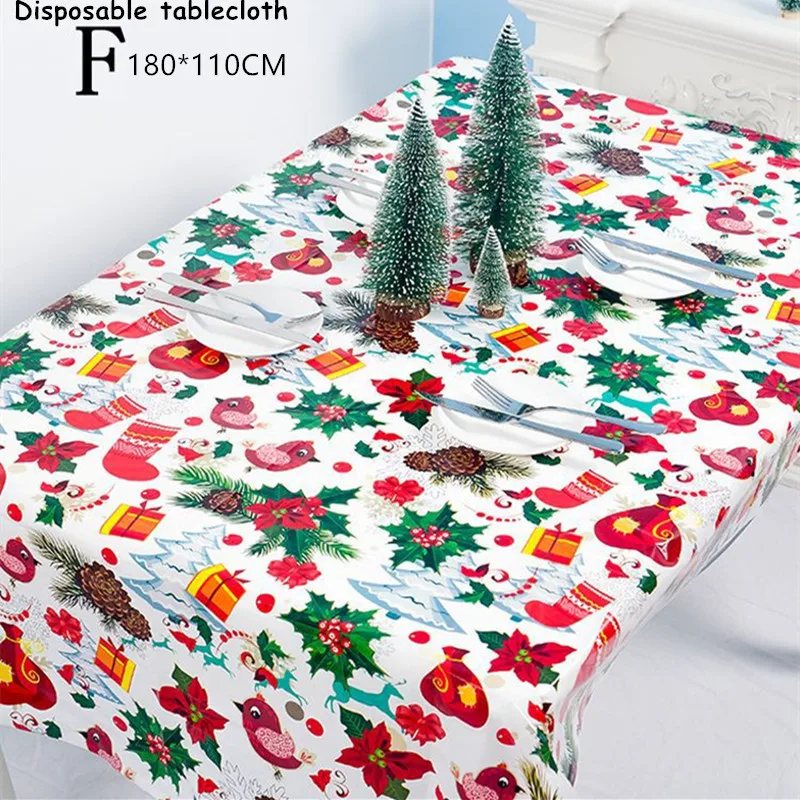 Tablecloth F Рождественские украшения для дома 4 м Мерцающие Звезды бумажные гирлянды Рождественская елка кулон год подарок Noel Deco Navidad украшения - Цвет: Tablecloth F