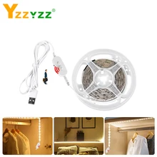 5 В USB беспроводной PIR умный датчик движения светодиодная подсветка под шкаф светодиодная лента лампа для шкафа кухни ЛЕСТНИЦЫ шкаф кровать боковой светильник