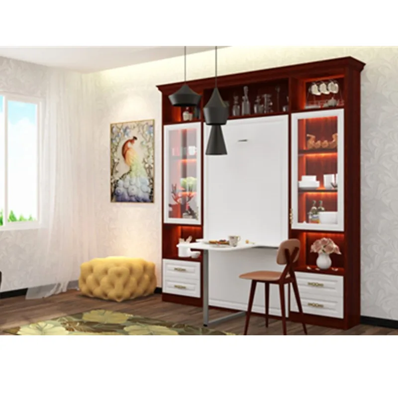 Классический многофункциональный витринный шкаф складной обеденный стол