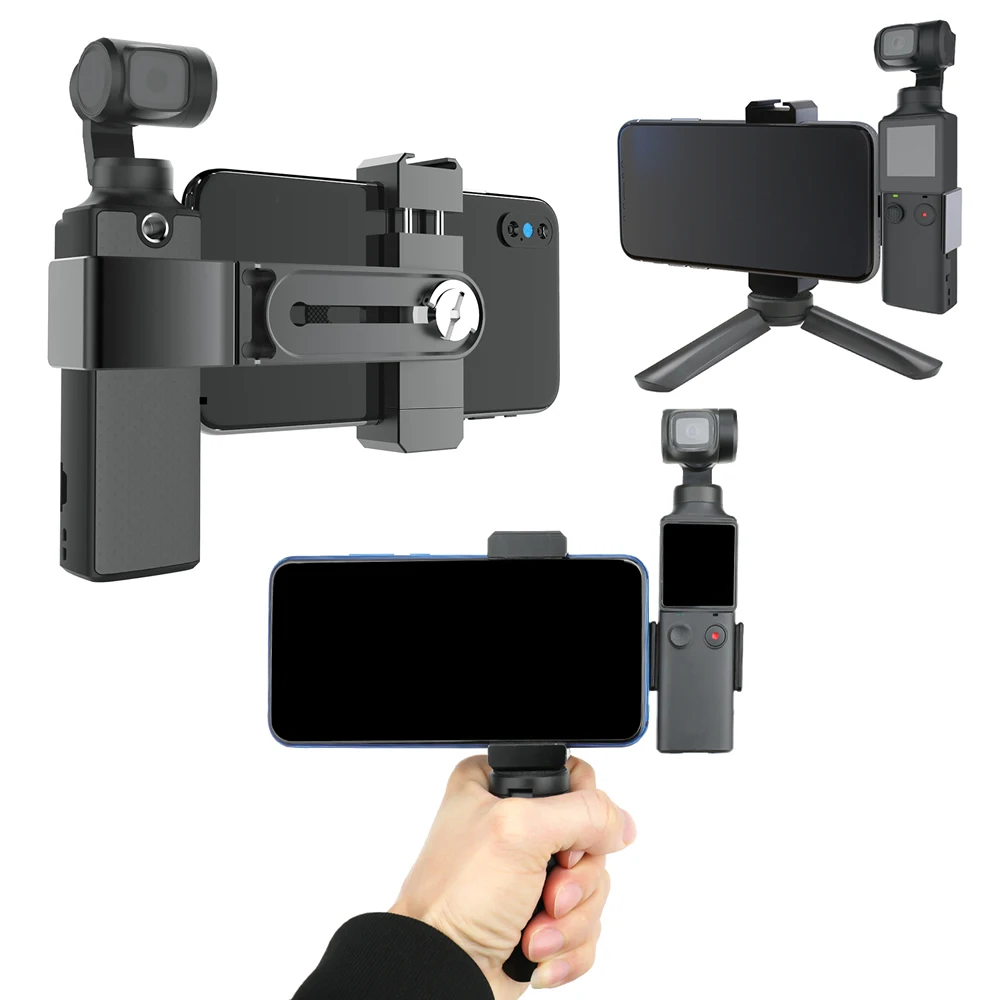Phone Holder Clamp for Fimi Palm Accessories Built-in 1/4 Screw Hole with Tripod Extension Rod Flash Holder Mount Bracket
