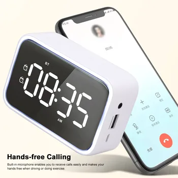 

docooler G20E Wireless BT5.0 Speaker Alarm Clock Night Lamp FM Radio MP3 Player Support TF Card U Disk Hands-free with Mic