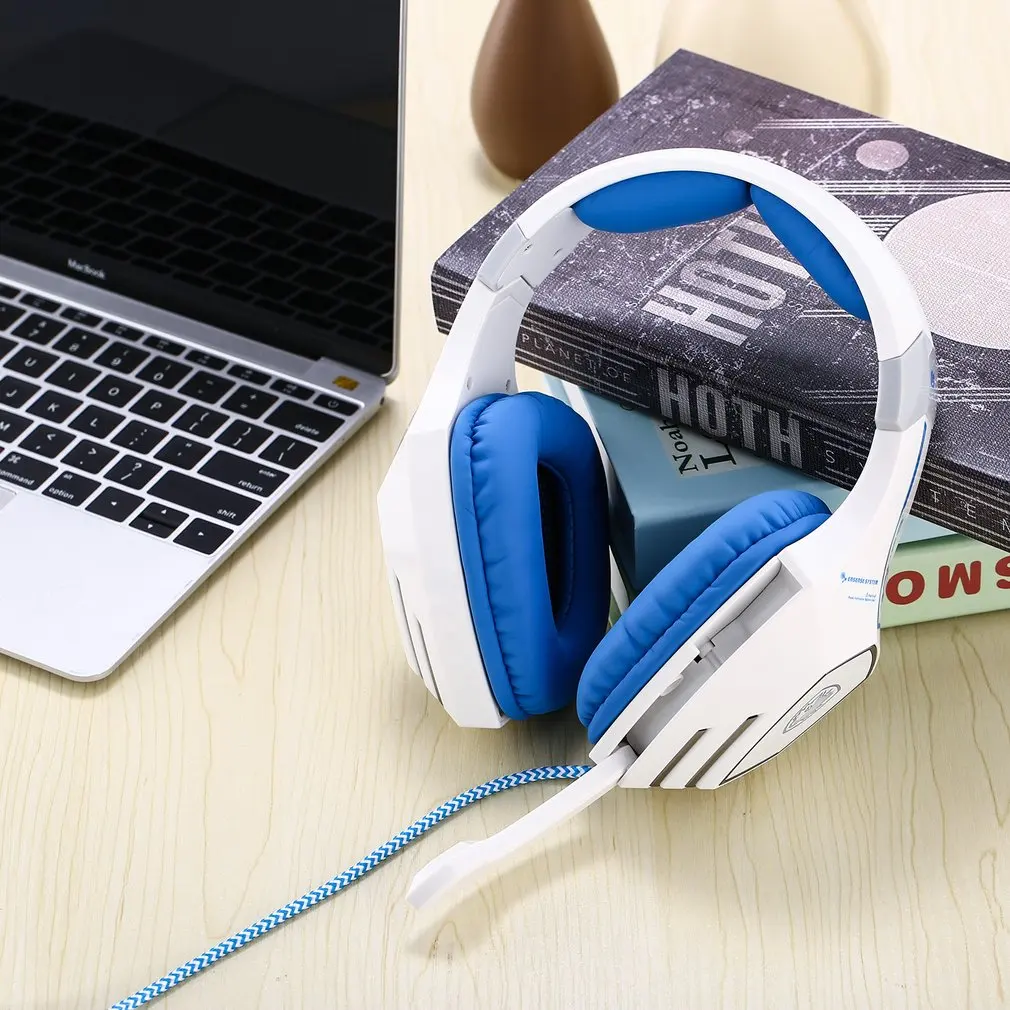 

Soft Earpad Reinforced Headband USB Music Stereo Shocking Sound Headphone Gaming Headset with Adjusatable Microphone