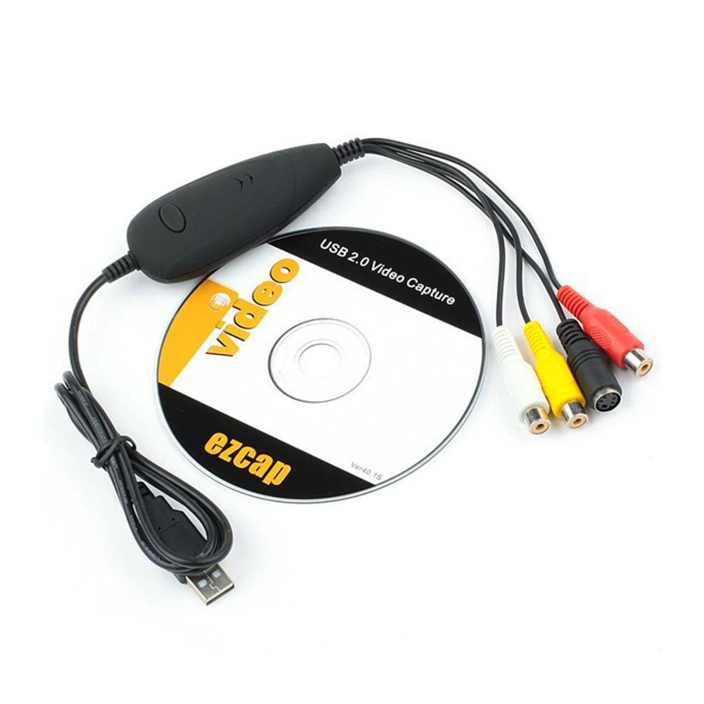Ezcap172 USB Аудио Видео Захват, преобразование аналогового видео из VHS, видео рекордер, видеокамера, DVD, Can Win10
