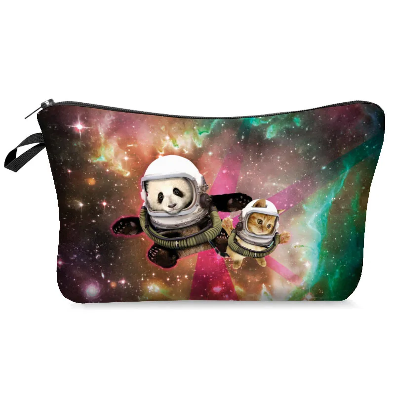 

Fashion Cute Panda Printing With Multicolor Pattern Makeup Bags neceser Cosmetics Pouchs Travel Ladies Pouch Women Cosmetic Bag