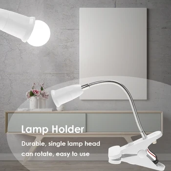 

Hot Sale EU Plug E27 Lamp Holder for LED Clamp Ceiling Light 1.7m Wire Durable Household Bedroom Desktop Hotel Supplies
