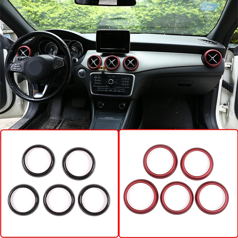 

Car Air Conditioning Air Outlet Decorative Ring For Mercedes Benz CLA GLA A Class A180 W176 C117 GLA200 AC Vent Refit Trim Cover