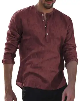 

INCERUN 2020 Vintage Shirt Men Long Sleeve Retro Loose Plus Size Spring Men Casual Shirts Breathable Fashion Camisa Masculina