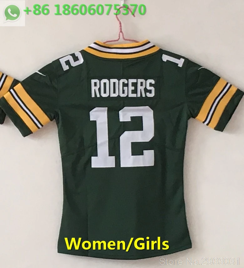 Green Bay shipping A+++ качественная женская майка 12 Aaron Rodgers Clay Matthews 52 Ha Clinton-Dix 21 Jordy Nelson 87