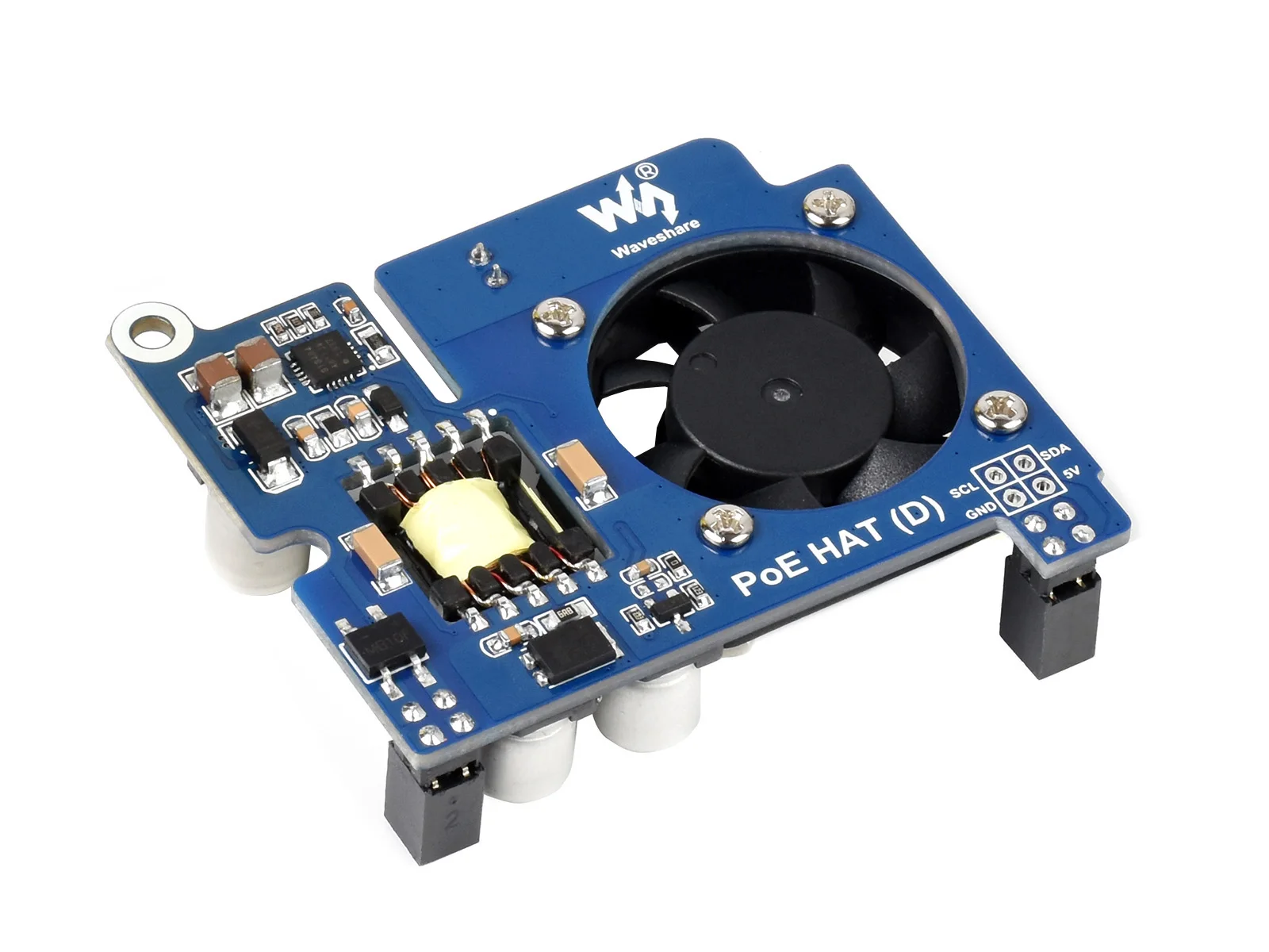 Waveshare Power Over Ethernet Hat (Tipo D) Per Raspberry Pi 3B +/4B, Conforme A 802.3Af, Su Misura Per Custodia Ufficiale Raspberry Pi