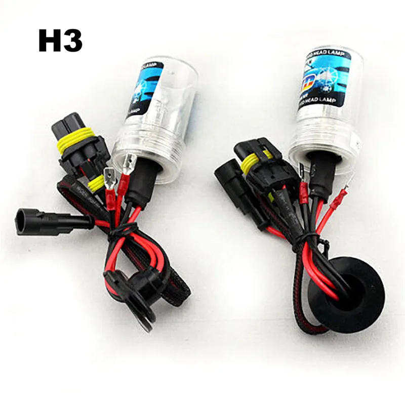 2 шт. HID ксеноновая лампа H1 H3 H7 H11 ксеноновая фара авто аксессуары Фара ночник для автомобилей 35 Вт 12 в 6000 К водонепроницаемый - Испускаемый цвет: H3
