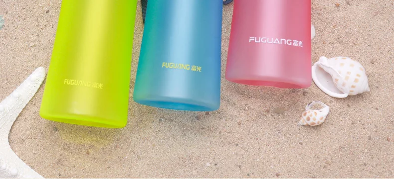 FuGuang, спортивные бутылки для воды, 500 мл, для путешествий, герметичная пластиковая бутылка, полная 100, печать, монохромные логотипы