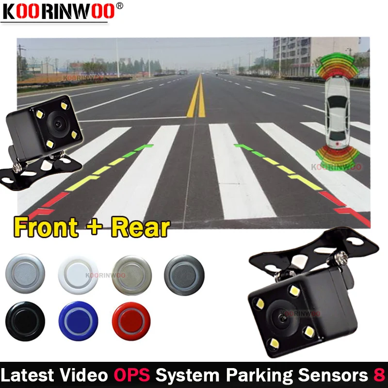 Koorinwoo AHD cctv ccd парковочная датчик стоянкы автомобилей автомобиля Системы красочные зеркало заднего вида Камера спереди слепой зоны в зеркалах заднего вида парктроник Подсветка