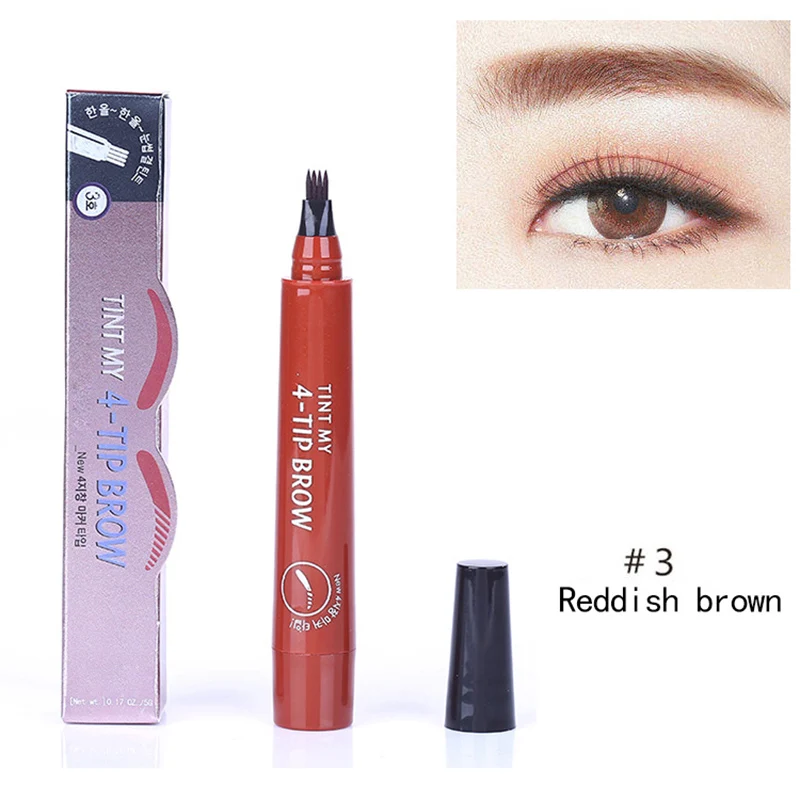 Microblading бровей ручка вилка кончик длительный водонепроницаемый макияж для женщин леди V9-Drop - Цвет: red