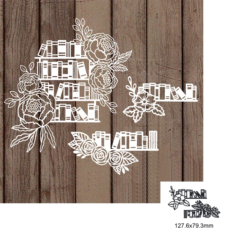 

Book and Flowers Metal Cutting Dies For DIY Scrapbook Cutting Die Paper Cards Embossed Decorative Craft Die Cut New Arrival