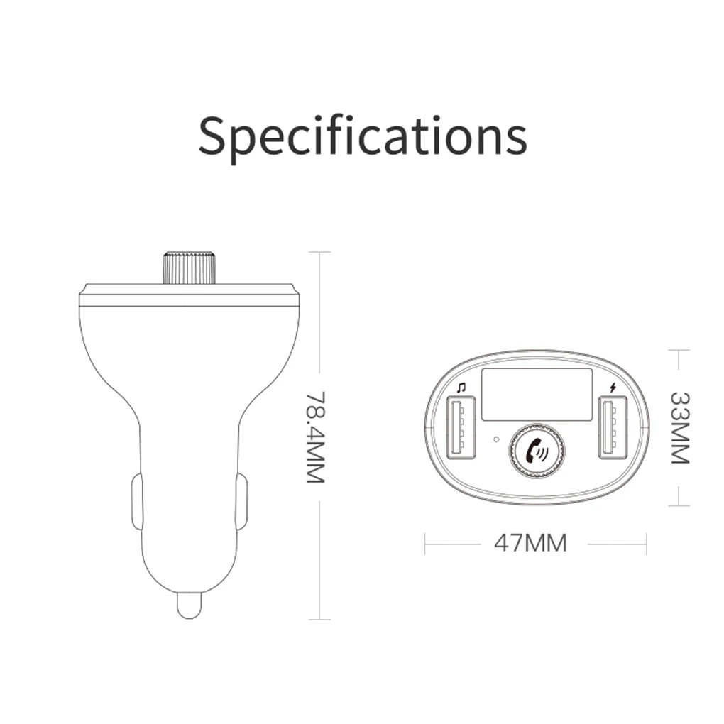 Автомобильный MP3 Bluetooth плеер fm-передатчик двойной USB телефон Быстрая зарядка Hands-free музыкальный плеер