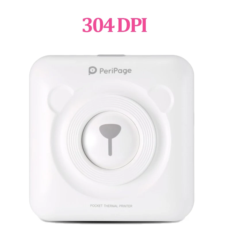 304DPI W A6 PeriPage мини Карманный фотопринтер портативный мобильный принтер печатающий фотографии с телефона для мобильного телефона Android iOS Windows - Цвет: 304DPI W A6
