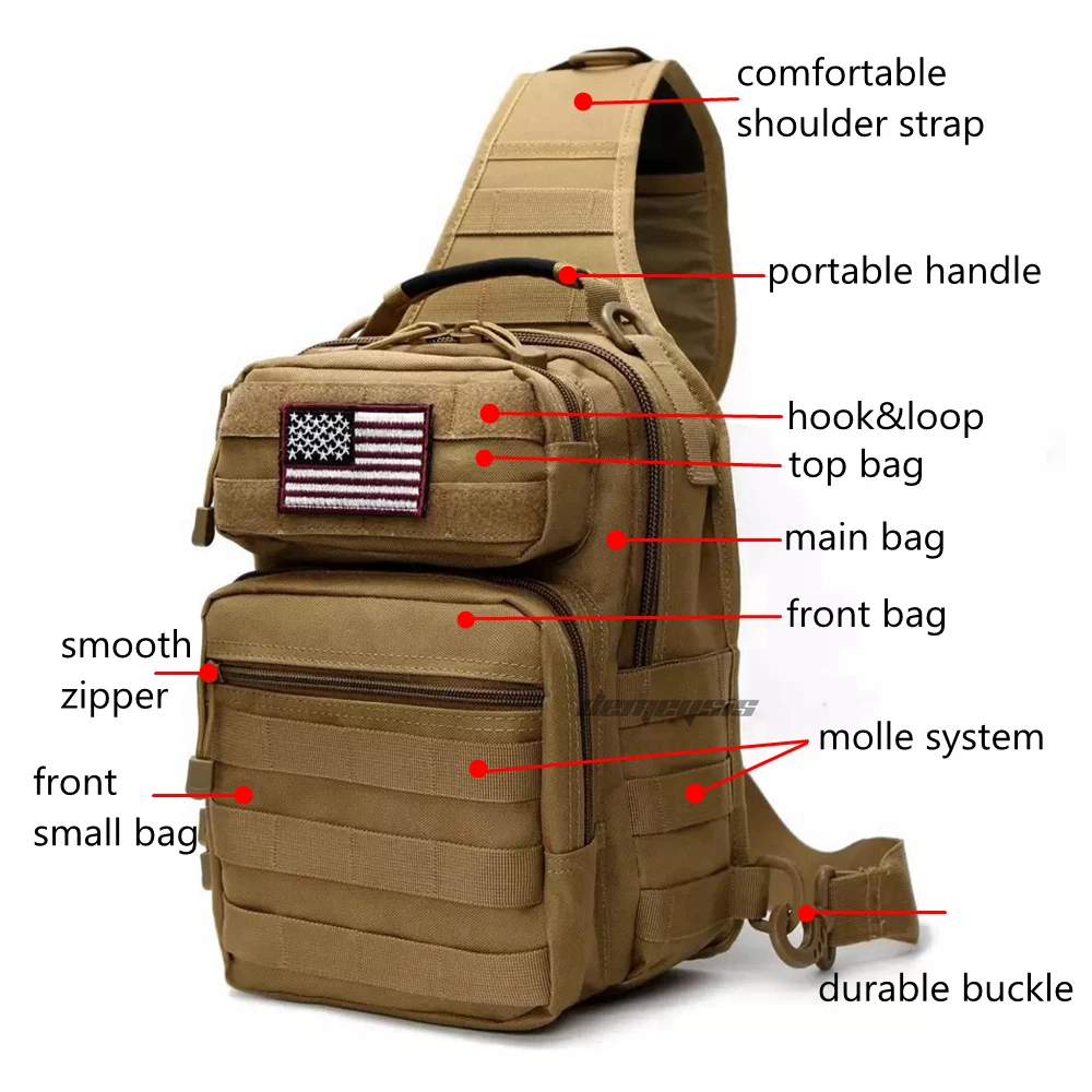 Zaino Monospalla Uomo Zaino Tattico MANETTA 30L Extra Large Con