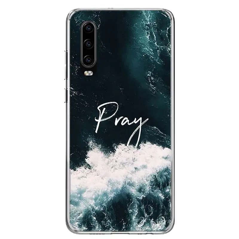 Бог молитва НАД ИИСУСОМ чехол для телефона для huawei P30 P20 mate 30 20 10 Pro P10 Lite P Smart Z+ Coque Shell Capa