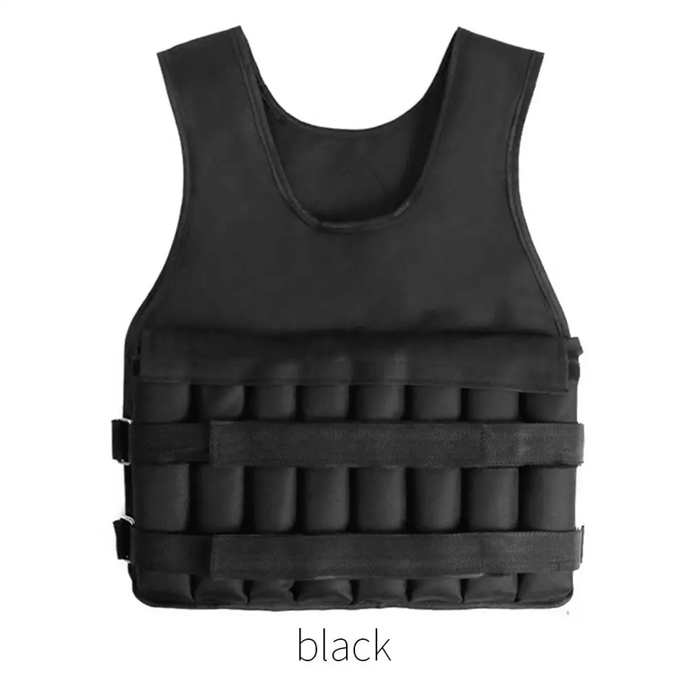 50kg Loading Weight Vest For Training Exercises Fitness Jacket Gym Workout Boxing Waistcoat Adjustable Jacket Sand Clothing