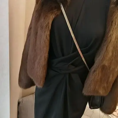 MEWE New Style High-end Fashion Women Faux Fur Coat S96