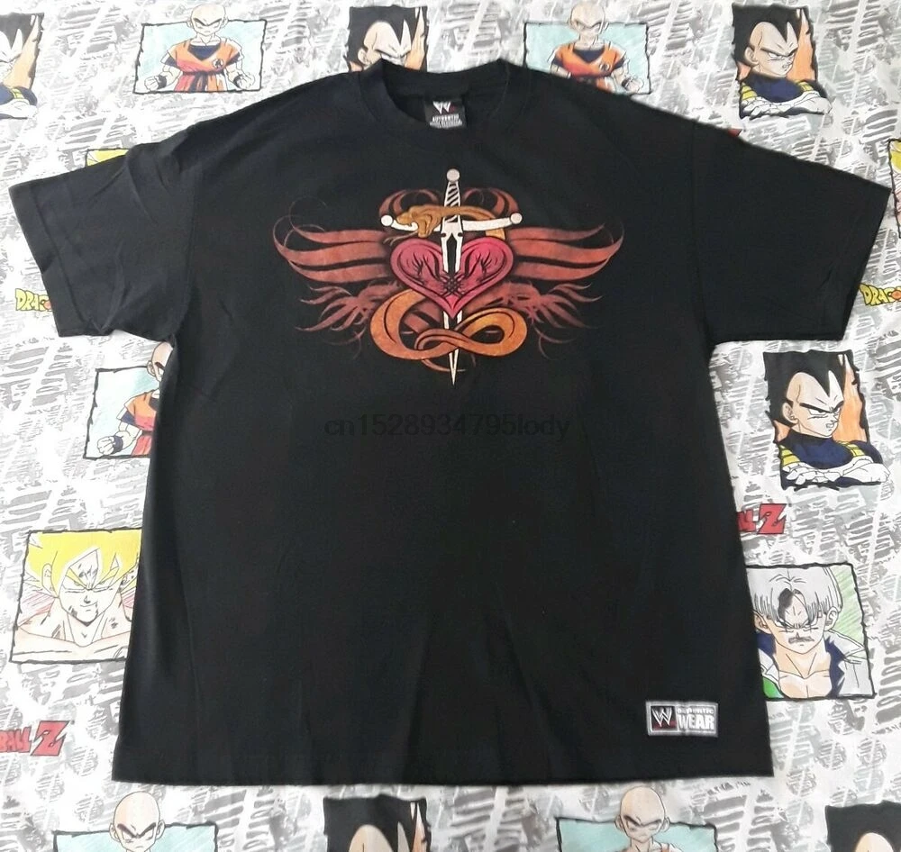 

Shawn Michaels HBK XL WWE WWF T-Shirt Big 3D Print T-Shirt Heart Dagger Snake