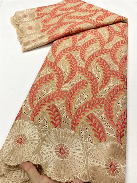 African Cotton Lace Fabric 2021 High Quality Swiss Voile Lace In Switzerland Nigerian Lace Fabrics For Wedding Dress YA3410B-5 Picture 10