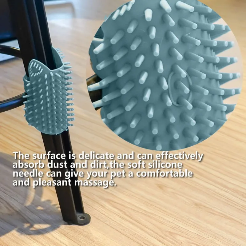 

Pet Soft Silicone Brush Cat Grooming Comb Corner Chair Leg Scratching Comb Cat Bath Hair Remover Brush Pet Supplies
