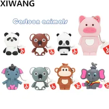 Мультяшная Флешка 16 ГБ 128 ГБ 8 ГБ 4 ГБ персональная usb флешка 2,0 панда Usb флеш-накопитель 32 ГБ флеш-накопитель 64 Гб