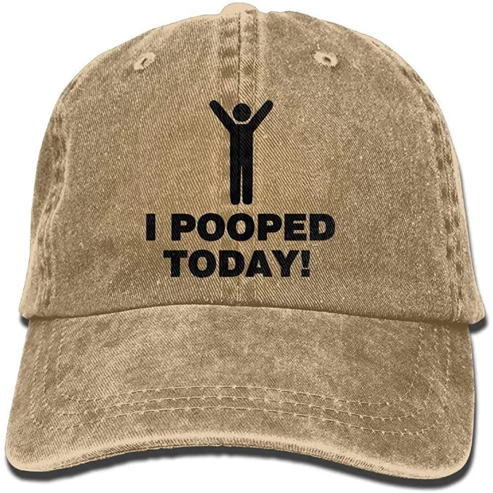 Я Pooped Today джинсовая бейсболка s Hat Регулируемая хлопковая спортивная крышка ремня для мужчин и женщин