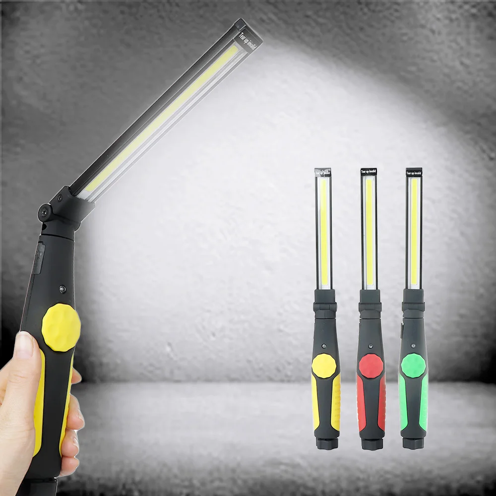 

Rechargeable Portable COB Work Light Magnetic USB LED Flashlight Inspection Lamp Car Repair Light Camping Lamp with Hook