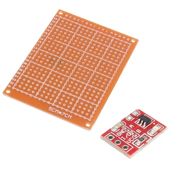 

10 Pcs TTP223 Contact Switch Button Self-Lock Module with 5Pcs Copper Single-Sided Universal Circuit Board Hole Board