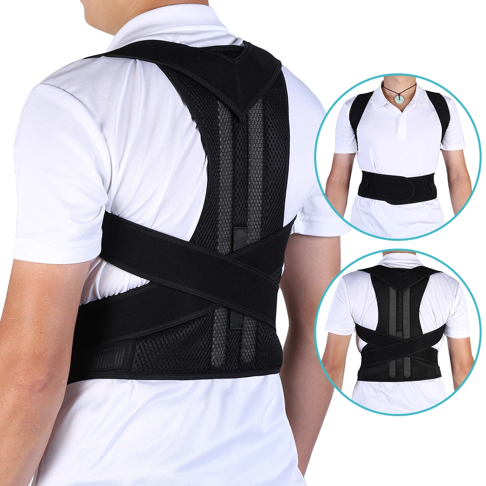 Back Waist Posture Corrector Adjustable Adult Correction Belt Trainer Shoulder Lumbar Brace Spine Support Vest | Спорт и развлечения