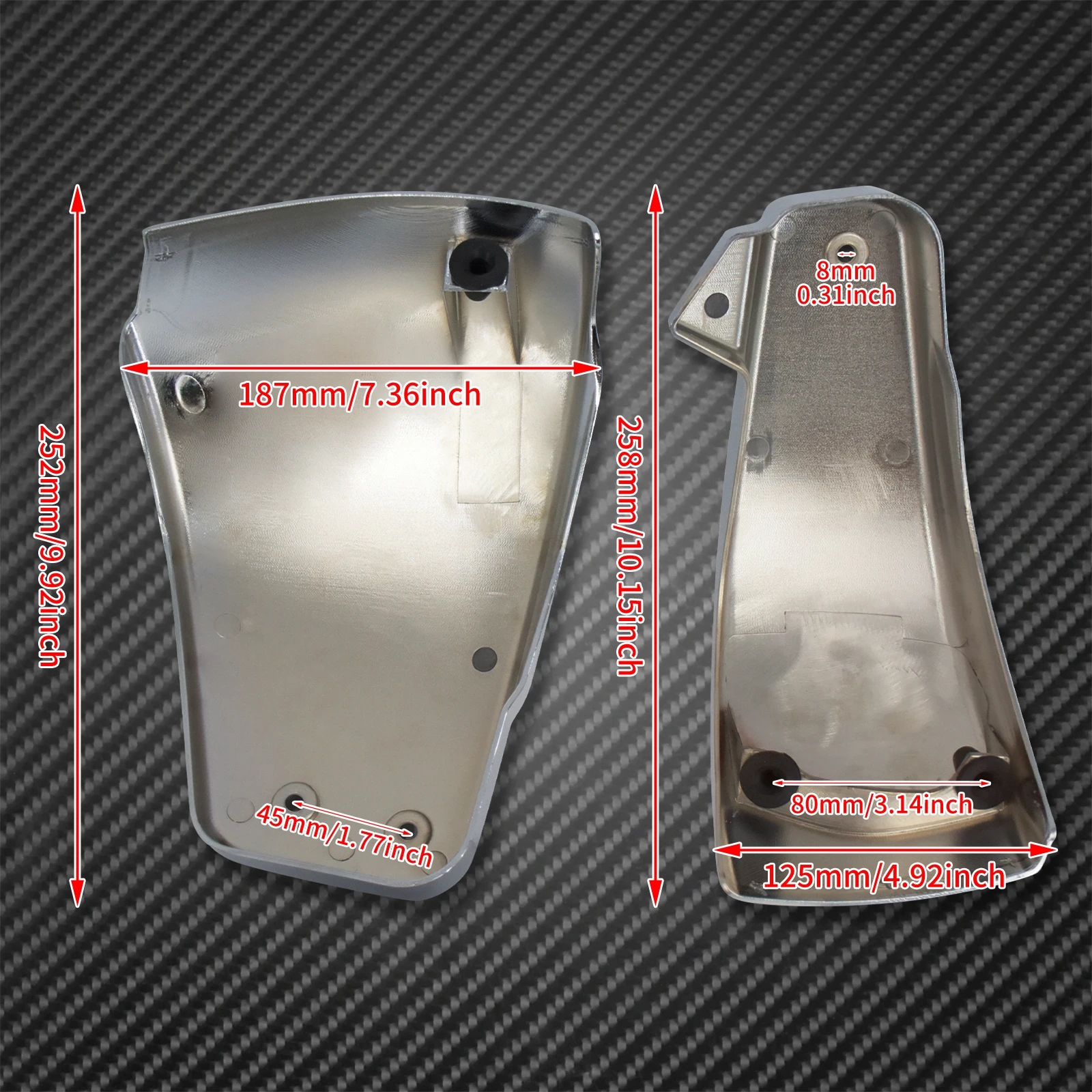 2xMotorcycle Battery Side Cover Fairing Covers For Harley Softail Breakout Fat Boy FXDR Fat Street BOB Slim FLSL 2018 2019 2020