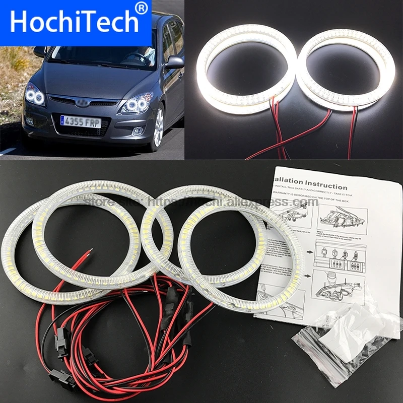 HochiTech ультра яркий SMD белый светодиодный ангельские глазки 2000LM 12V halo ring kit дневной