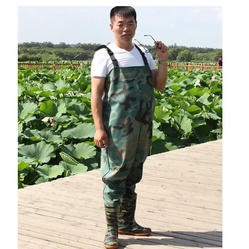 37-45 Men Women Waterproof Fishing Boots Wading Anti-wear Non-slip Pants Farm Garden Working Overalls Chest Clothes Waders Shoes fishing boots