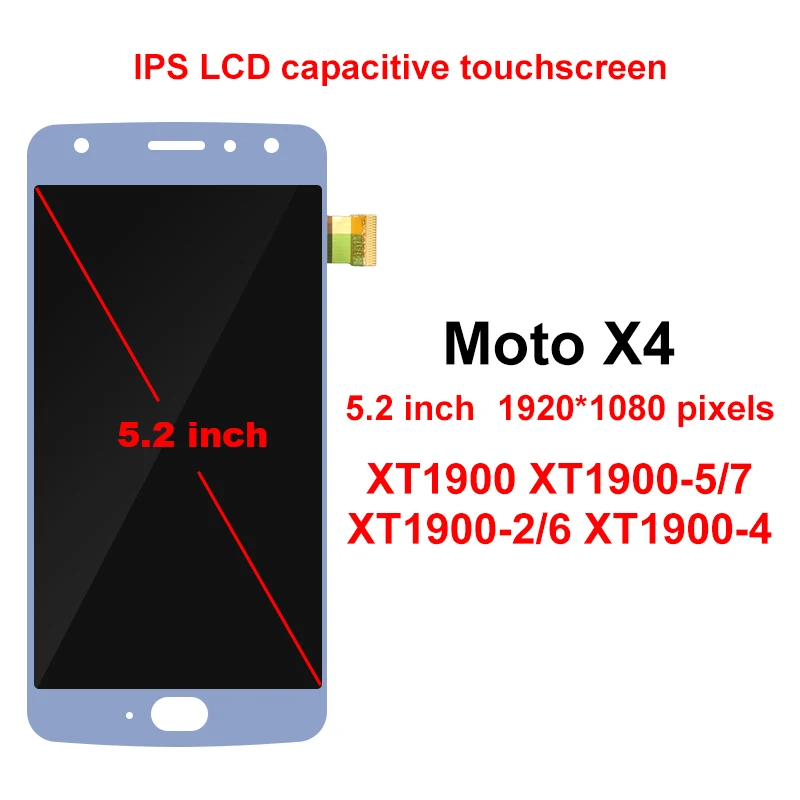 Для Motorola Moto X4 XT1900-5/7 XT1900 XT1900-2/6 XT1900-4 ЖК сенсорный экран дигитайзер Запасные части в сборе с рамкой