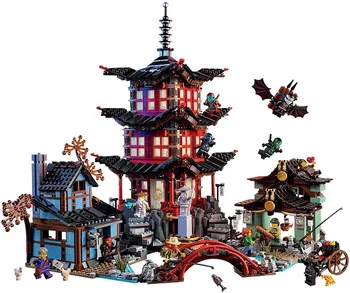 

737 Pcs Ninja Temple Diy Building Block Sets Educational Toys For Children Compatible With Lepining Ninjagoes