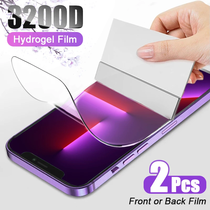Гидрогелевая пленка с полным покрытием для iPhone 13 12 11 Pro Max защита экрана Mini X XS XR 7 8 6S